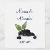 Étiquette Pour Bouteilles De Vin Blackberry Blackberry Mariage d'été (Étiquettes simples)