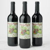 Étiquette Pour Bouteilles De Vin BlackBerry vert et rouge (Bouteilles)