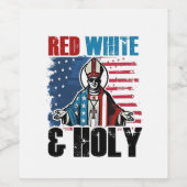 Étiquette Pour Bouteilles De Vin Blanc rouge et Saint-Pape Léon XIV, 4 juillet (Étiquettes simples)