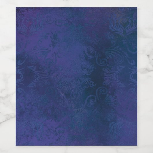 Étiquette Pour Bouteilles De Vin bleu (Étiquettes simples)