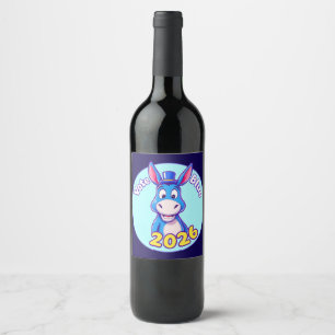 Étiquette Pour Bouteilles De Vin bleu du vote en 2026