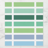 Étiquette Pour Bouteilles De Vin Bleu et vert (Étiquettes simples)