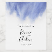 Étiquette Pour Bouteilles De Vin Bleu moderne (Étiquettes simples)