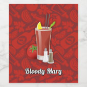 Étiquette Pour Bouteilles De Vin Bloody Mary (Étiquettes simples)