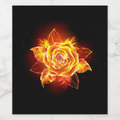 Étiquette Pour Bouteilles De Vin Blooming Fire Rose (Étiquettes simples)
