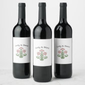 Étiquette Pour Bouteilles De Vin Blooming for [Couple's Names]' Mariage (Bouteilles)