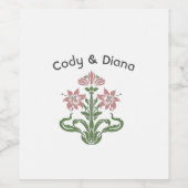 Étiquette Pour Bouteilles De Vin Blooming for [Couple's Names]' Mariage (Étiquettes simples)