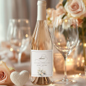 Étiquette Pour Bouteilles De Vin Blooms blancs rustiques bravo Mariage