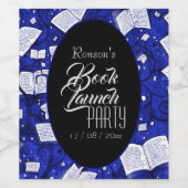 Étiquette Pour Bouteilles De Vin Blue Book Launch Party (Étiquettes simples)