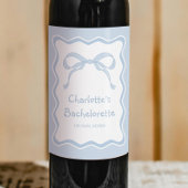 Étiquette Pour Bouteilles De Vin Blue Bow Bachelorte