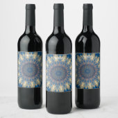 Étiquette Pour Bouteilles De Vin Blue Chakra Kaleidoscope Thunder_Cove (Bouteilles)