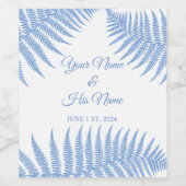 Étiquette Pour Bouteilles De Vin Blue Ferns Thunder_Cove (Étiquettes simples)