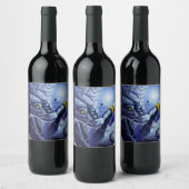 Étiquette Pour Bouteilles De Vin Blue Ocean Dragon & Pearl (Bouteilles)