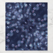 Étiquette Pour Bouteilles De Vin Blue Sparkle (Étiquettes simples)