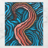 Étiquette Pour Bouteilles De Vin Blue Tentacle (Étiquettes simples)