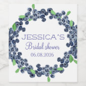 Étiquette Pour Bouteilles De Vin Blueberries Blueberry Fruits Fête des mariées (Étiquettes simples)