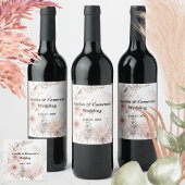 Étiquette Pour Bouteilles De Vin Blush Boho séché Floral Custom Wedding