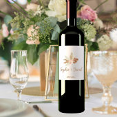 Étiquette Pour Bouteilles De Vin Boheme Chic Floral