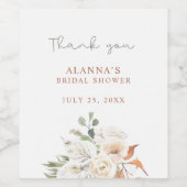 Étiquette Pour Bouteilles De Vin Bohème Floral Neutre (Étiquettes simples)