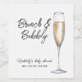 Étiquette Pour Bouteilles De Vin Boho minimum Champagne Brunch Baby shower Bubbly (Étiquettes simples)