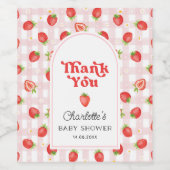 Étiquette Pour Bouteilles De Vin Boho Summer Fraise Baby shower Faveurs (Étiquettes simples)