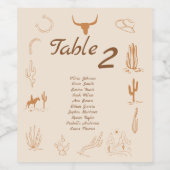 Étiquette Pour Bouteilles De Vin Boho Western Cowboy Mariage d'illustration (Étiquettes simples)