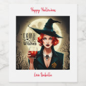 Étiquette Pour Bouteilles De Vin Boire des sorcières (Étiquettes simples)