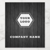 Étiquette Pour Bouteilles De Vin Bois gris foncé (Étiquettes simples)