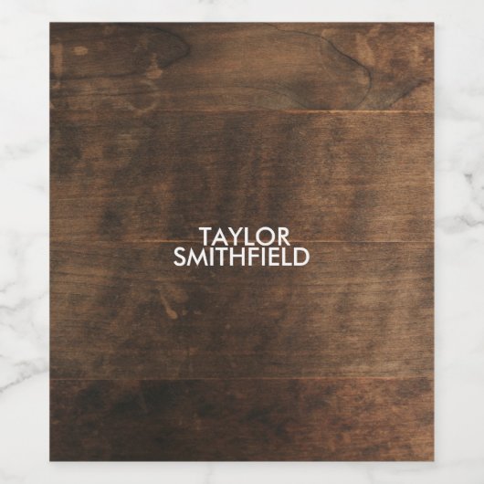 ÉTIQUETTE POUR BOUTEILLES DE VIN BOIS RUSTIQUE (Étiquettes simples)