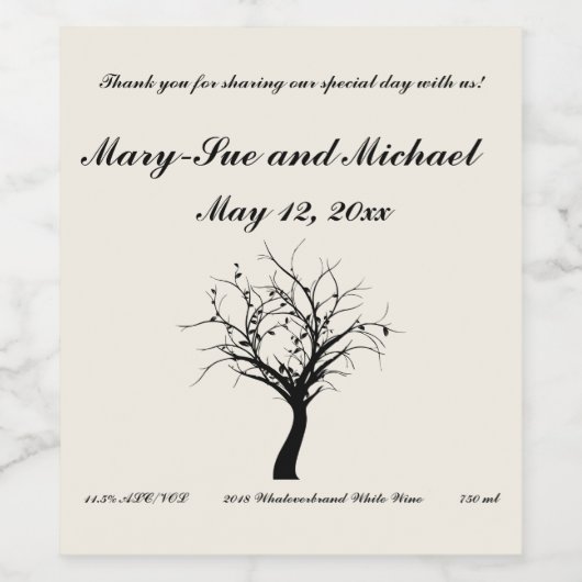 Étiquette Pour Bouteilles De Vin Bois rustique (Étiquettes simples)