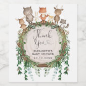 Étiquette Pour Bouteilles De Vin Bois rustique Végétation Animaux Bébé Faveurs (Étiquettes simples)