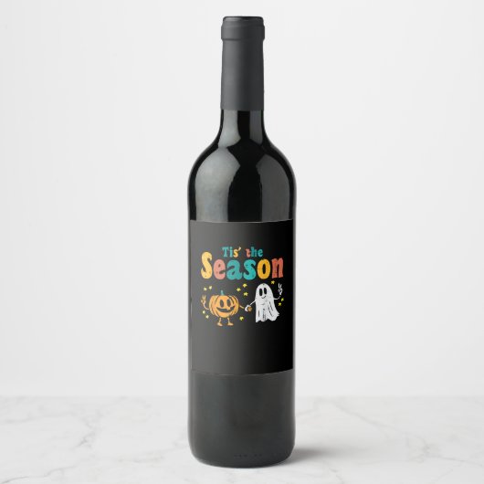 Étiquette Pour Bouteilles De Vin Boisson au Feuille de Citrouille de la Saison: Sof (Devant)