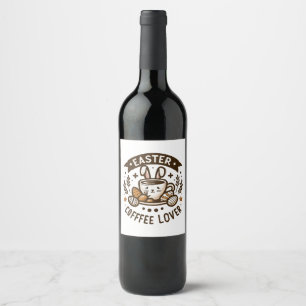 Étiquette Pour Bouteilles De Vin Boisson de matin de Pâques