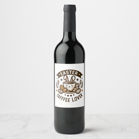 Étiquette Pour Bouteilles De Vin Boisson de matin de Pâques (Devant)