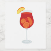 Étiquette Pour Bouteilles De Vin Boisson Sangria (Étiquettes simples)