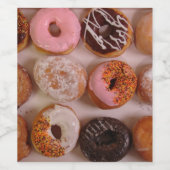 Étiquette Pour Bouteilles De Vin Boîte à beignets ! (Étiquettes simples)