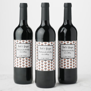 Étiquette Pour Bouteilles De Vin Boîte de faveur de mariage Crâne Art Jusqu'à ce qu