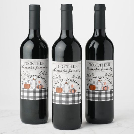 Étiquette Pour Bouteilles De Vin Bon thanksgiving personnalisé (Bouteilles)
