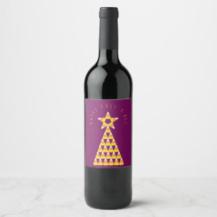 Étiquette Pour Bouteilles De Vin Bonbons Corbeau Arbre de Noël Automne