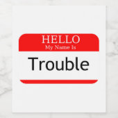 Étiquette Pour Bouteilles De Vin Bonjour Mon Nom Est Difficile (Étiquettes simples)