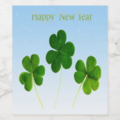 Étiquette Pour Bouteilles De Vin Bonne année et bonne chance (Étiquettes simples)