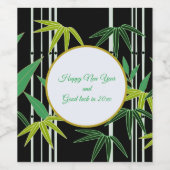 Étiquette Pour Bouteilles De Vin Bonne année et bonne chance (Étiquettes simples)