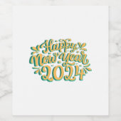 Étiquette Pour Bouteilles De Vin Bonne année et brillante 2024 (Étiquettes simples)