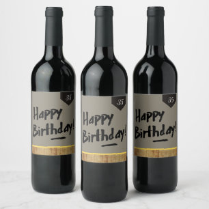 Étiquette Pour Bouteilles De Vin Bonne bouteille de vin d'anniversaire étiquette - 