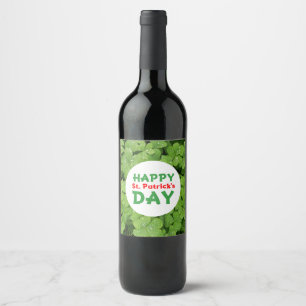 Étiquette Pour Bouteilles De Vin Bonne bouteille de vin St. Patrick's Day étiquett