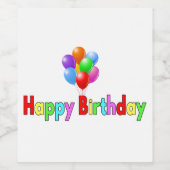 Étiquette Pour Bouteilles De Vin Bonne fête d'anniversaire (Étiquettes simples)