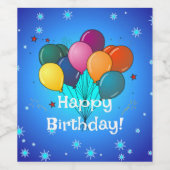 Étiquette Pour Bouteilles De Vin Bonne fête d'anniversaire (Étiquettes simples)