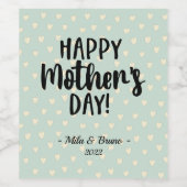 Étiquette Pour Bouteilles De Vin Bonne fête des mères (Étiquettes simples)