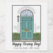 Étiquette Pour Bouteilles De Vin Bonne journée de fermeture (Étiquettes simples)