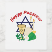 Étiquette Pour Bouteilles De Vin Bonne Pâque (Étiquettes simples)